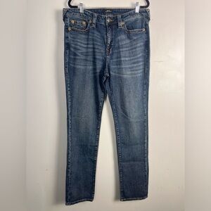 True Religion Billie Mid Rise Straight Jeans size 33